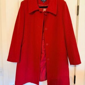 Chadwicks of Boston Red Wool Coat